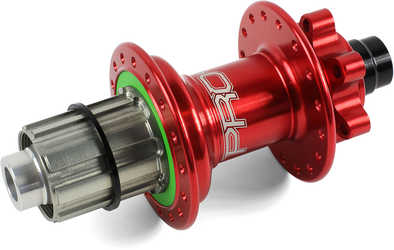 Baknav Hope Pro 4 IS 36H 12 x 142 mm Shimano/SRAM stål röd från Hope