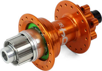 Baknav Hope Pro 4 DH IS 36H 12 x 142 mm Shimano/SRAM stål orange från Hope