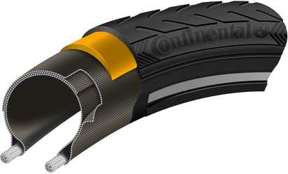 Däck Continental Ride Classic ExtraPuncture Belt 37-622 (28 x 1 3/8 x 1 5/8") svart/reflex från Continental