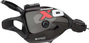 Växelreglage SRAM X0, höger, trigger, 10 växlar, svart/röd