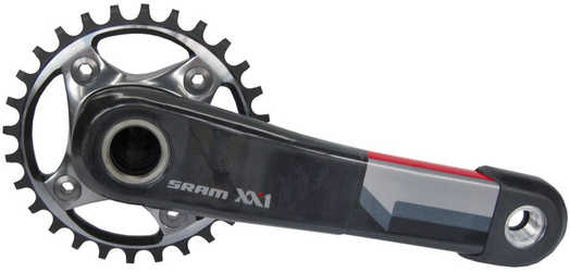 Vevparti SRAM XX1 Fat Bike 1 x 11 växlar GXP q-faktor 201 mm 28T 170 mm svart/röd från SRAM