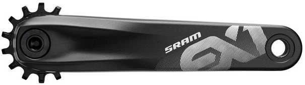 Vevparti SRAM EX1 för elassist. 1 x 9-12 växlar ISIS direct mount 175 mm svart/grå