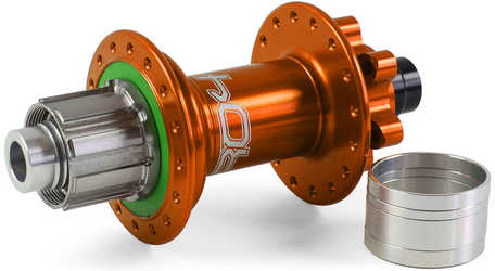 Baknav Hope Pro 4 Trial/Single Speed IS 36H 12 x 142 mm Shimano/SRAM stål orange från Hope