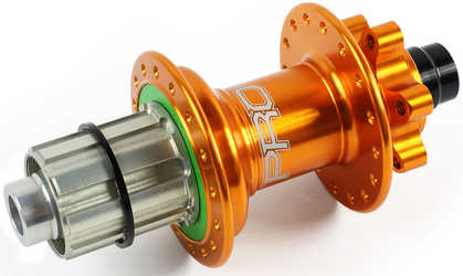 Baknav Hope Pro 4 IS 28H 12 x 142 mm Shimano/SRAM aluminium orange från Hope