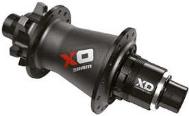 Baknav SRAM X0 skivbroms IS 28H 135 mm svart/röd XD 11-12
