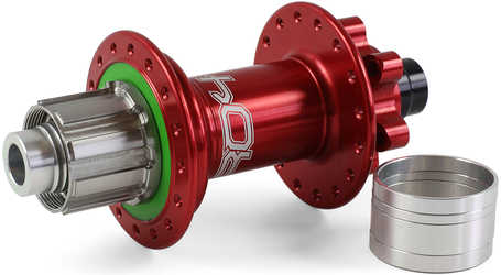 Baknav Hope Pro 4 Trial/Single Speed IS 32H 12 x 142 mm Shimano/SRAM stål röd från Hope