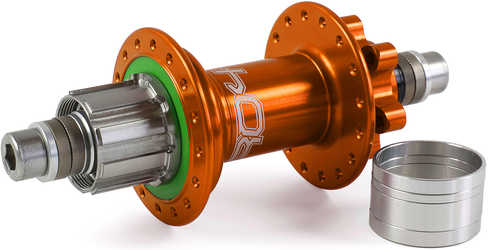 Baknav Hope Pro 4 Trial/Single Speed IS 36H 10 x 135 mm Shimano/SRAM stål orange från Hope