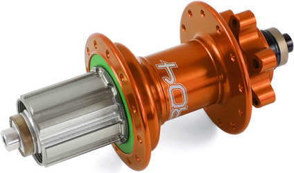 Baknav Hope Pro 4 IS 24H QR10 x 135 mm Shimano/SRAM stål orange från Hope