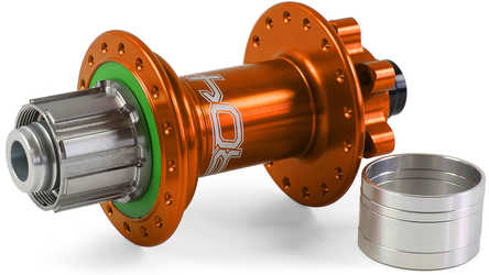 Baknav Hope Pro 4 Trial/Single Speed IS 32H 12 x 135 mm Shimano/SRAM stål orange från Hope