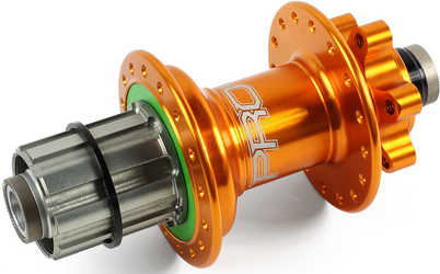 Baknav Hope Pro 4 IS 28H 12 x 135 mm Shimano/SRAM stål orange från Hope