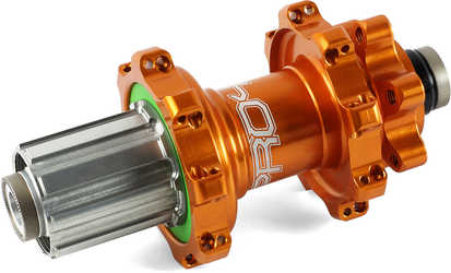 Baknav Hope Pro 4 Straight Pull IS 32H TA10 x 135 mm Shimano/SRAM stål orange från Hope