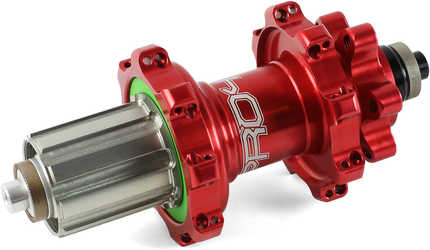 Baknav Hope Pro 4 Straight Pull IS 32H QR10 x 135 mm Shimano/SRAM stål röd från Hope