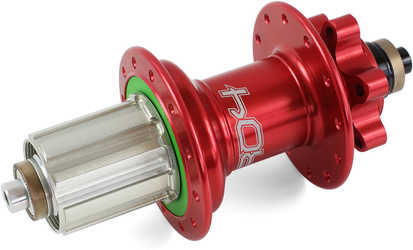 Baknav Hope Pro 4 IS 24H QR10 x 135 mm Shimano/SRAM aluminium röd från Hope