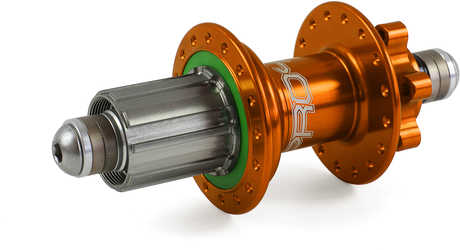 Baknav Hope Pro 4 IS 32H 10 x 135 mm Shimano/SRAM stål orange från Hope