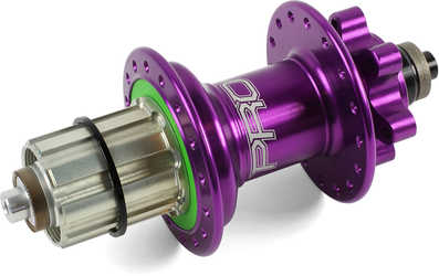 Baknav Hope Pro 4 IS 28H QR10 x 135 mm Shimano/SRAM aluminium lila från Hope