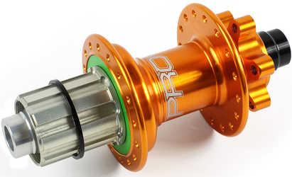 Baknav Hope Pro 4 IS 36H 12 x 142 mm Shimano/SRAM aluminium orange från Hope