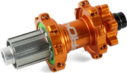 Baknav Hope Pro 4 Straight Pull IS 32H 12 x 142 mm Shimano/SRAM stål orange från Hope