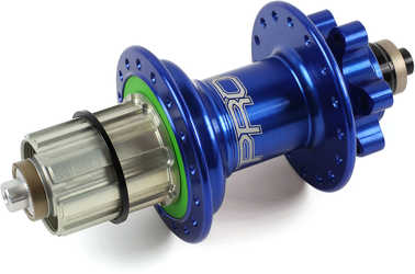 Baknav Hope Pro 4 IS 28H QR10 x 135 mm Shimano/SRAM aluminium blå från Hope