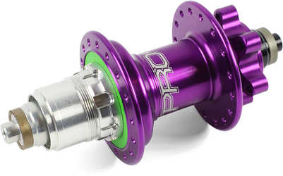 Baknav Hope Pro 4 IS 28H QR10 x 135 mm SRAM XD lila från Hope
