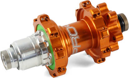 Baknav Hope Pro 4 Straight Pull IS 32H TA10 x 135 mm SRAM XD orange från Hope