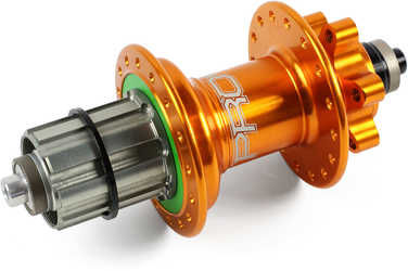 Baknav Hope Pro 4 IS 28H QR10 x 135 mm Shimano/SRAM stål orange från Hope