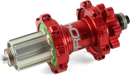 Baknav Hope Pro 4 Straight Pull IS 32H QR10 x 135 mm Shimano/SRAM aluminium röd från Hope