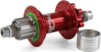Baknav Hope Pro 4 Trial/Single Speed IS 36H 10 x 135 mm Shimano/SRAM stål röd