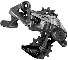 Bakväxel SRAM Force 1 type 3.0, 11 växlar, short cage, svart/grå från SRAM