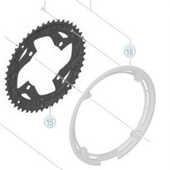 Drev Shimano Alivio FC-M4060 CG för kedjeskydd 104 bcd 9 växlar 48T svart