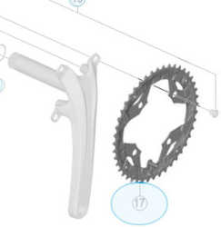 Drev Shimano Alivio FC-T4060 104 bcd 3 x 9 växlar 48T svart från Shimano