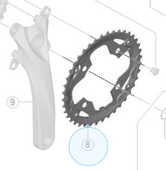 Drev Shimano Acera FC-M3000 AX 96 bcd 9 växlar 40T svart