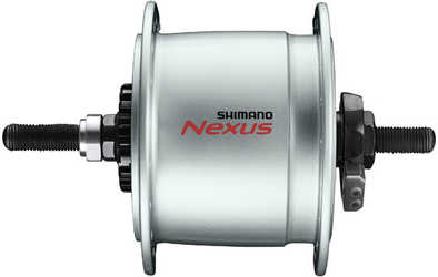 Dynamonav Shimano DH-C6000 3.0 W 36H mutter rullbroms silver från Shimano