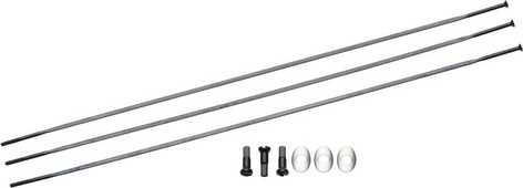 Eker Zipp CX-Ray straight-pull inkl. utvändig nippel 208 mm svart 3-pack