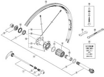 Eker Shimano WH-7850 SL vänster bak 306 mm styck från Shimano