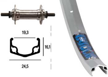 Framhjul 622 mm 28" Mutteraxel från Noname