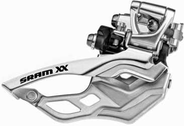 Framväxel SRAM XX, 2 växlar, 31.8 mm high clamp, top pull från SRAM