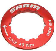 Låsring SRAM för PG-990/PG-970 DH kassett stål för 11T röd