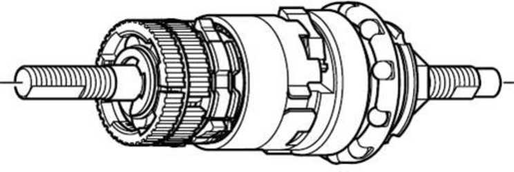 Navinsats Shimano Nexus Inter-3 med Vridbricka på vänstersida från Shimano