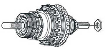 Navinsats Shimano SG-3C41 178 mm antivridbricka vänster