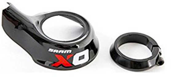 Täcklock och klamma SRAM X0 grip shift växelreglage vänster svart/röd från SRAM