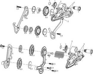 Skruvset SRAM X.9 Composite Cage Screw/Bolt Kit 11.7515.010.000 från SRAM