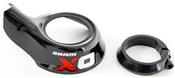 Täcklock och klamma SRAM X0 grip shift växelreglage höger svart/röd från SRAM