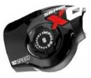 Täcklock SRAM X0 trigger växelreglage höger 10 växlar svart/röd från SRAM