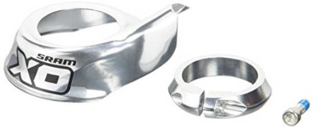 Täcklock och klamma SRAM X0 grip shift växelreglage vänster silver från SRAM