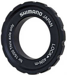 Låsring centerlock Shimano XTR för 15 & 20 mm framnav svart från Shimano