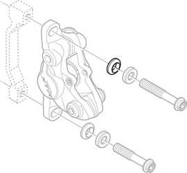 Distansbricka Shimano Y8LF12000 till BR-M987 för adapter SM-MA90 från Shimano