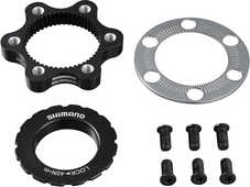 Adapter Shimano IS 6 bultars bromsskiva till centerlock nav svart