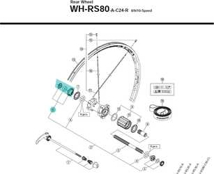 Lagerkona Shimano WH-RS80 C50 vänster bak från Shimano