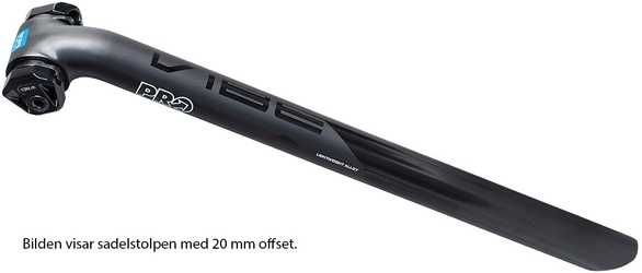 Sadelstolpe Pro Vibe 0 mm offset 27.2 x 350 mm svart från Pro