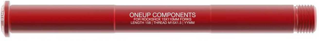 Stickaxel OneUp Rock Shox 15 x 110 mm Boost fram röd